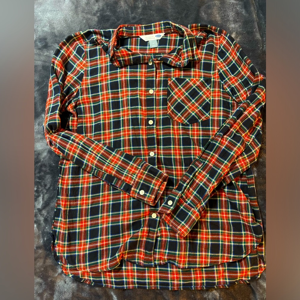 Medium red/green plaid Old Navy flannel